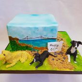 HAND-PAINTED-BEACH-DOG-CAKE